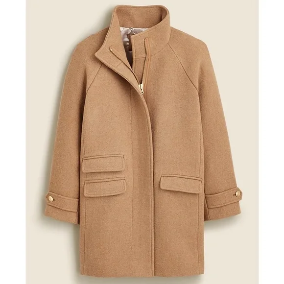 J. Crew Tan Wool Coat - Picture 1 of 7